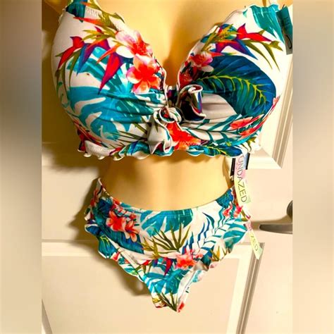 Sundazed Swim Sundazed Womens Multicolor Bikini Swimsuit Material Is Nylon And Spandex