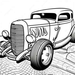 Sleek Hot Rod Coloring Page Coloring Pages