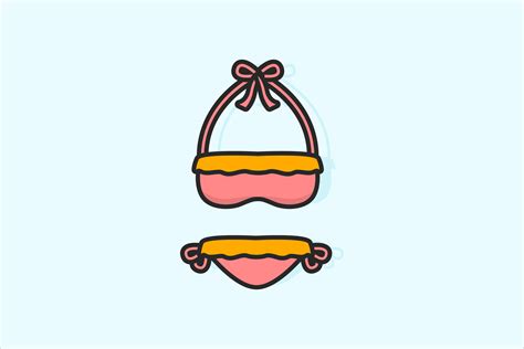 Flat Icon Summer Beach Bikini Graphic By Uppoint Design Creative Fabrica