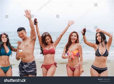 Sexy Bikini Party Seaside Enjoy Meeting Stock Photo Shutterstock