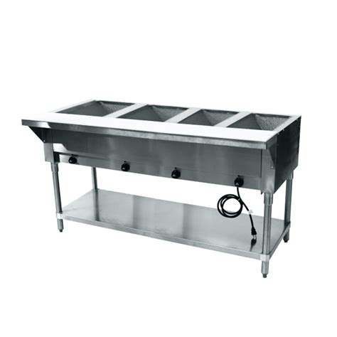 Advance Tabco HF 4E 120 63 Hot Food Table Electric 4 12 X 20 Well Global Restaurant