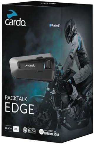 Cardo Packtalk Edge Motorcycle Bluetooth Communication System Headset