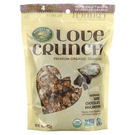 Natures Path Love Crunch Premium Organic Granola Dark Chocolate Macaroon 115 Oz 325 G