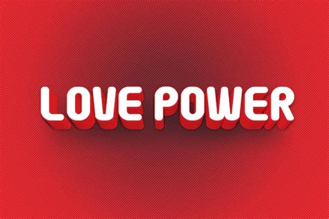 Premium Vector Love Power Text Effect