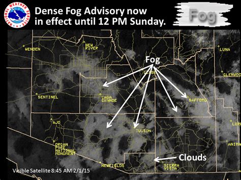 tucson weather dense fog advisory  morning local news tucsoncom