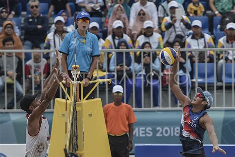 Perempat Final Voli Pantai Pria Indonesia Vs Oman Antara Foto