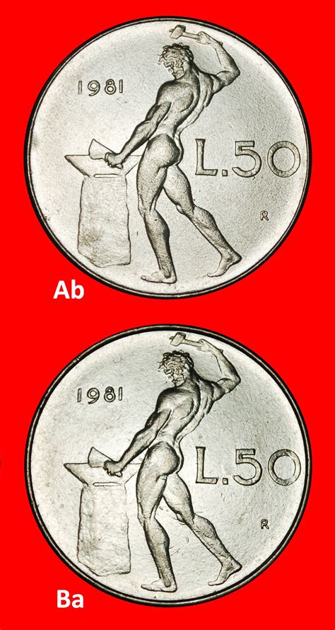NUDE VULCAN 1954 1989 ITALY 50 LIRAS 1981R 2 DISCOVERY COINS For Sale Buy Now Online
