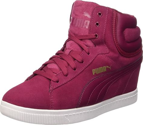 Puma Women S Vikky Wedge Trainers Porpora Red Plum Amazon Co