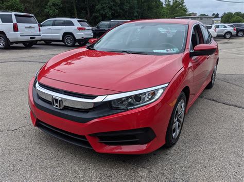 Pre Owned 2017 Honda Civic Sedan Lx In Rallye Red Greensburg Pa