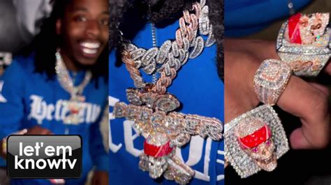 Rapper YN Jay Flexing Crazy Jewelry As He Revisit The Ice Champ At His