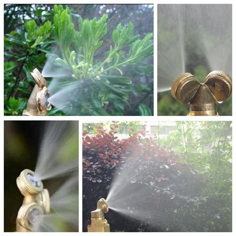 Wcic 4 Hole Adjustable Brass Spray Misting Nozzle Garden Sprinklers