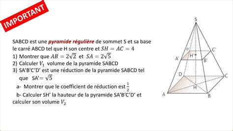 Pyramide R Guli Re De Base Carr E G Om Trie Dans L Espace Eme