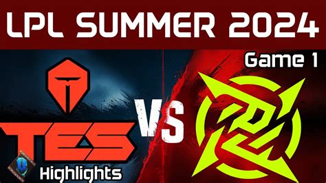 TES Vs NIP Highlights Game 1 LPL Summer 2024 Top Esports Vs Ninjas In