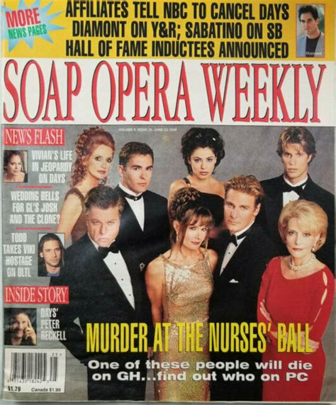 Soap Opera Weekly June 23 1998 General Hospital Days Diamont Yandr Nbc Cancel Ebay