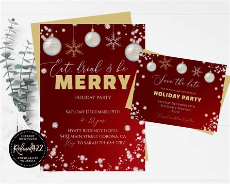 Save The Date Holiday Party Templates - Printable Word Searches