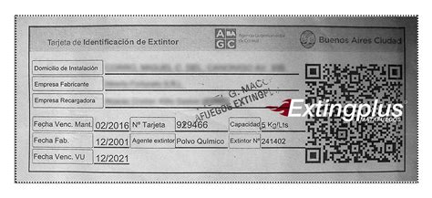 Tarjetas C A B A Con Código Qr Extingplus