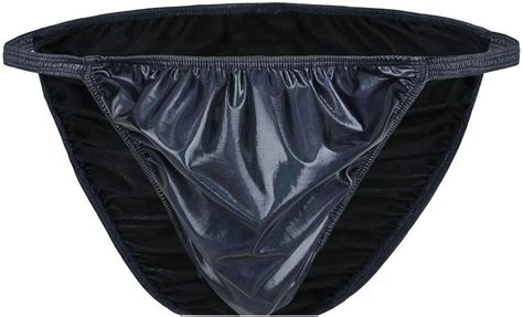 Shaxx Lyb S Herren Bikini Badeanzug Dessous Unterw Sche Gl Nzende Leder Slip Slip Schwimmanzug