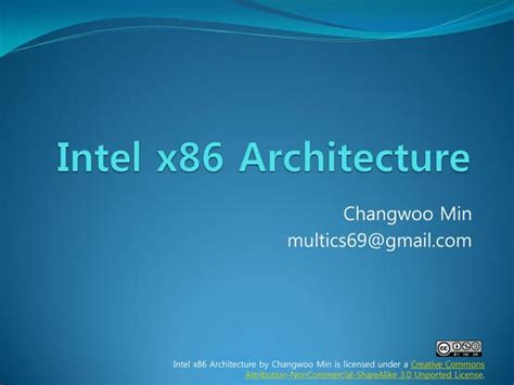 Intel X86 Architecture Ppt