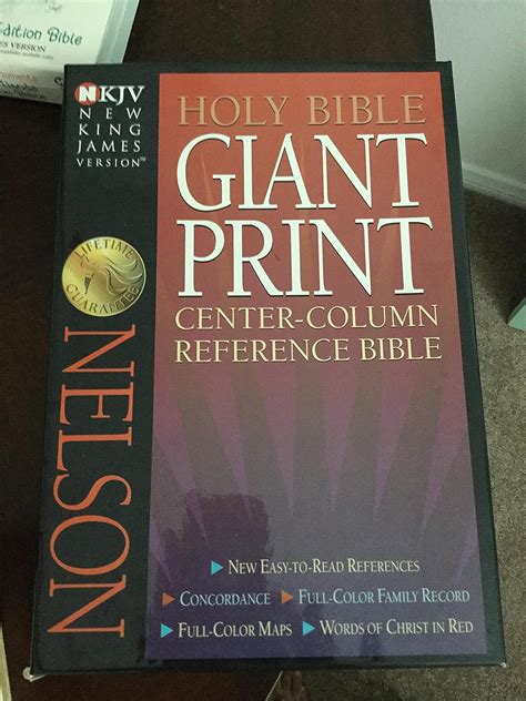 Holy Bible NKJV Giant Print Center Column Reference Edition Thomas