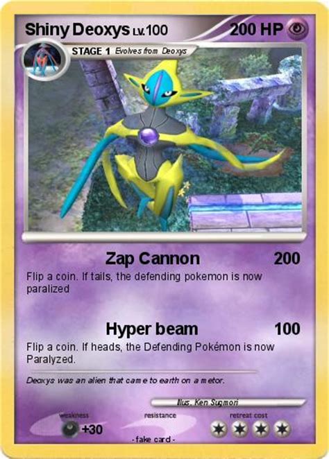 Pokémon Shiny Deoxys 13 13 - Zap Cannon - My Pokemon Card