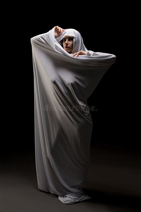 Woman Wrapped In Cloth Other Naked Body Stock Photo Image Of