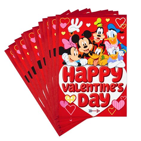 Hallmark Pack of Disney Valentines Day Cards for Kids, Mickey Mouse and ...