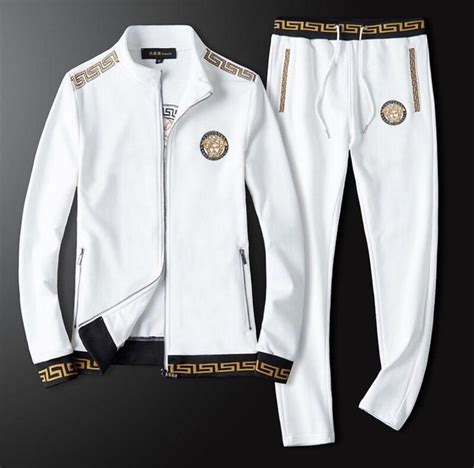 Men Versace Tracksuit Activewear Jacket and Pants Long Sleeve Size S M ...