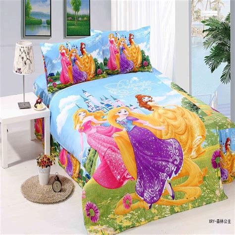 Disney Aurora Rapunzel And Belle Princess Design Bedding Cover Set New Twin