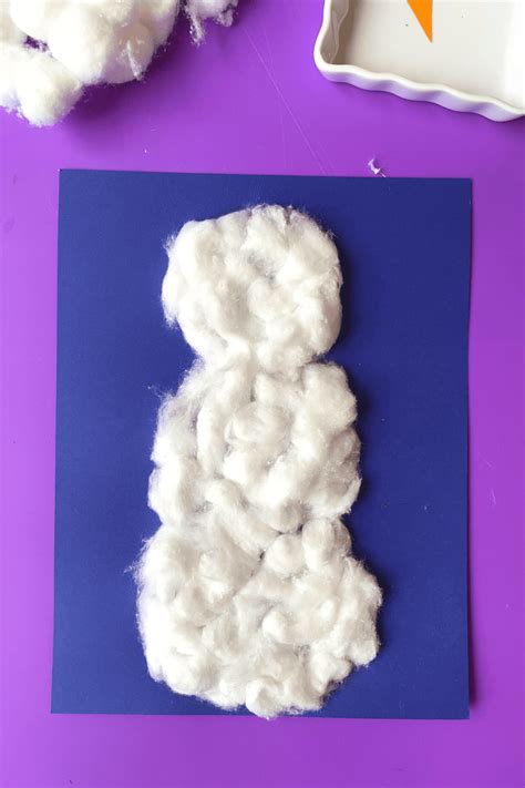 Cotton Ball Snowman Art - Friends Art Lab