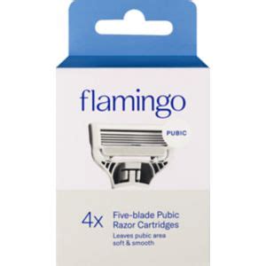 Flamingo 5-Blade Pubic Razor Blade Refills, 4 CT