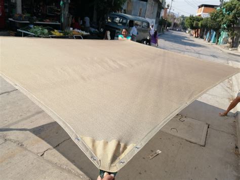 Malla Sombra Raschel 4x2 Beige Reforzada Lista Para Instalar Mercado