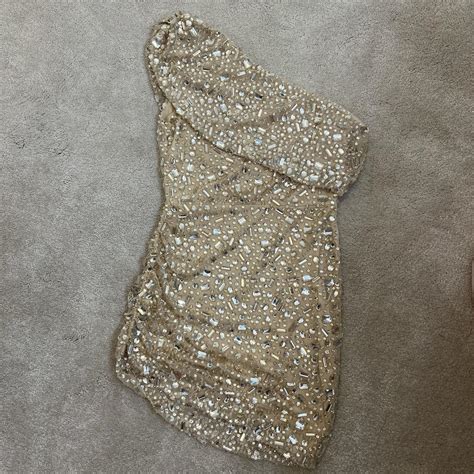 SELLING Nude Off Shoulder Bodycon Dress With Depop