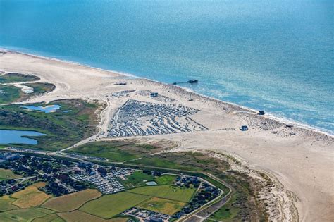 Sankt Peter Ording aus der Vogelperspektive Küsten Landschaft am