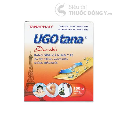 Hộp 102 Miếng Băng Dính Cá Nhân Y Tế Ugotana 19 x 72 mm - Đã Tiệt Trùng
