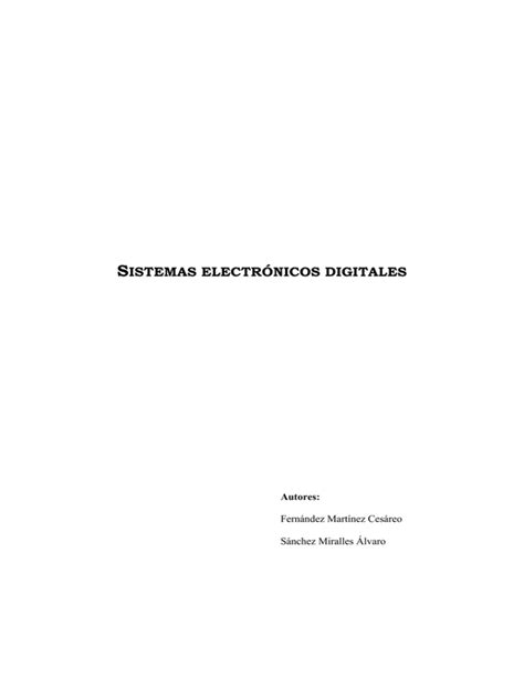 sistemas electrónicos digitales