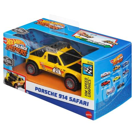Hot Wheels Pull Back Speeders Autko W Pude Ku Z Nap Dem Porsche Safari Pojazdy Zabawki