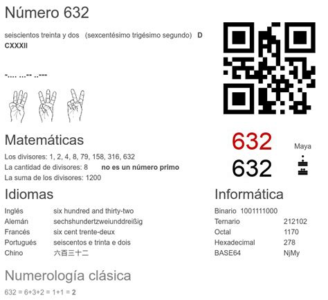 O Número 632 Tem 3 Centenas - Número 632, la enciclopedia de los números - numero.wiki