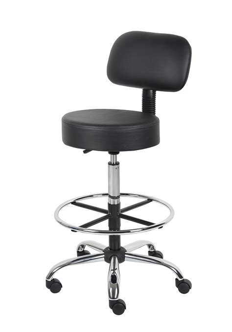 Boss Be Well Medical Spa Professional Adjustable Drafting Stool with ...