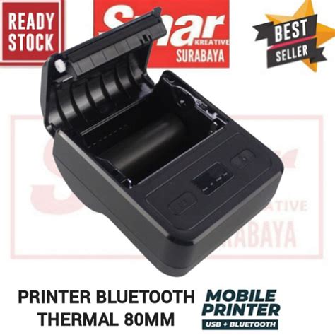 Jual PRINTER BLUETOOTH PORTABLE 80MM THERMAL MP8008 BLACK SERIES CETAK