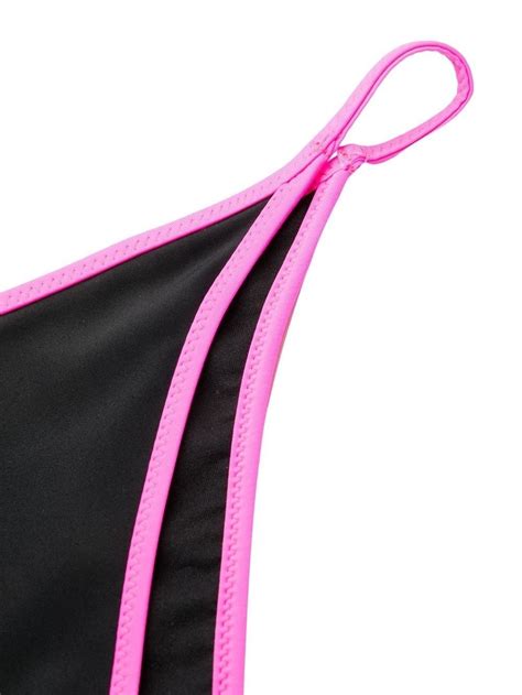 Ganni Two Tone Thong Bikini Bottoms Eraldo Us
