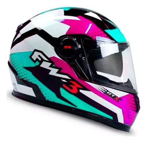 Capacete Moto Fw Gtx Super Azul Tifanny Culos Interno Frete Gr Tis