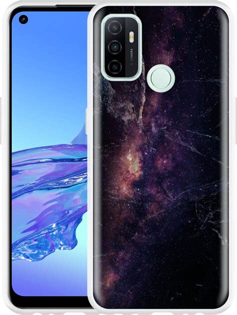 Oppo A Hoesje Black Space Marble Designed By Cazy Bol