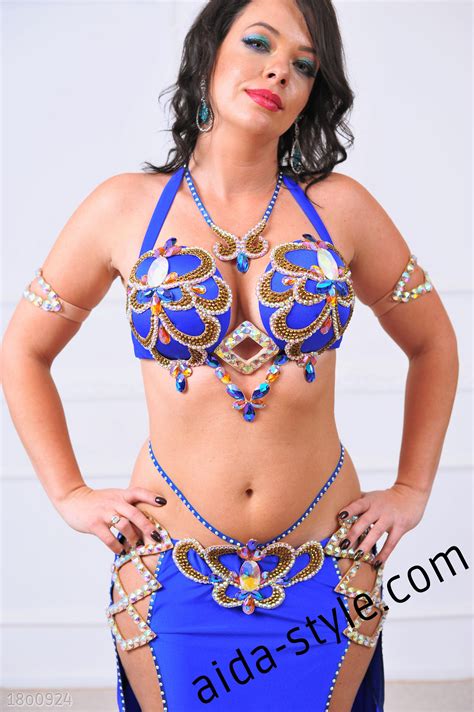 Blue Belly Dance Costume Aida Style