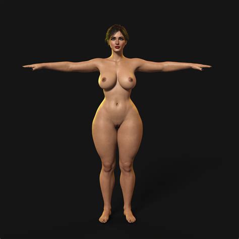 D Beautiful Sexy Woman Nude With Rigging TurboSquid