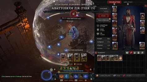 Sorcerer Solo Abattoir Of Zir Tier In Min Sec Level Tob Glyph