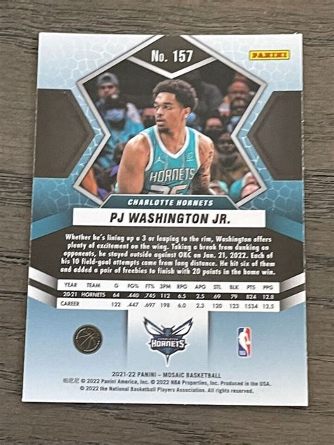 2021 22 Panini Mosaic PJ Washington Jr 157 Charlotte Hornets A EBay