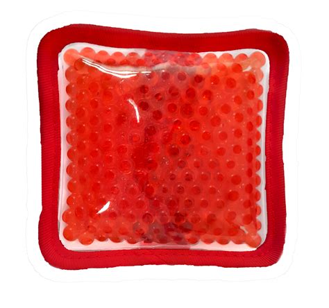 Hc R H Cloth Square Red Hot Cold Pack With Gel Beads