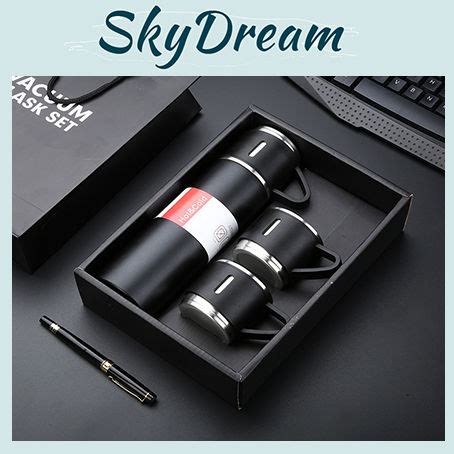 Skydream Ml Vacuum Cup Bottle Thermos Flask Mug Gift Box Set For Hot Or Cold Water