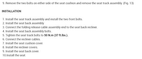 Seat Connection I Removed The Seats And Had Them Recovered I