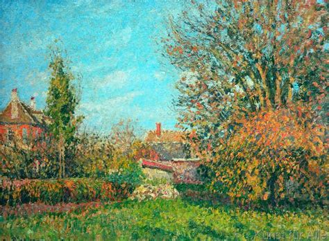 Pissarro Autumn In Eragny Art Print Canvas On Stretcher Framed